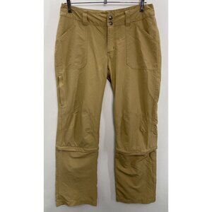Patagonia Borderless Convertible Hiking Pants Outdoor Lightweight Beige Womens 8
